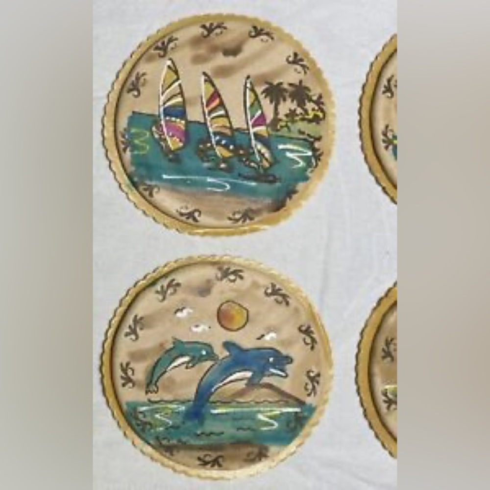 Set of 6 Divi Divi Aruba Travel Collectors Souvenir Coasters Alto Vista Chapel - Picture 2 of 4